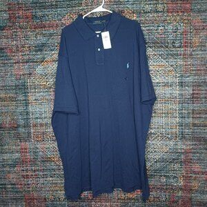 POLO Ralph Lauren mens solid navy mesh polo 3XLT TALL